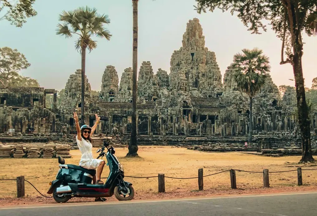 Rental moto for visiting siem reap and angkor temples